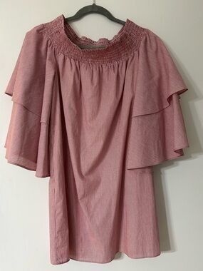 Soprano Dusty Rose Tiered Sleeve Mini Dress